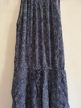 Navy Blue Patterned Airy Jumper
